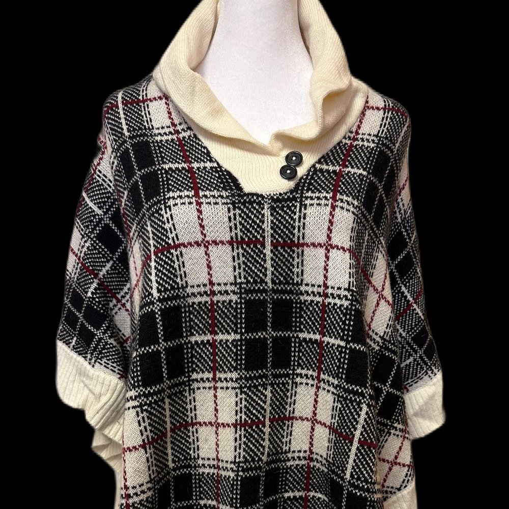 Talbots Plaid Cape